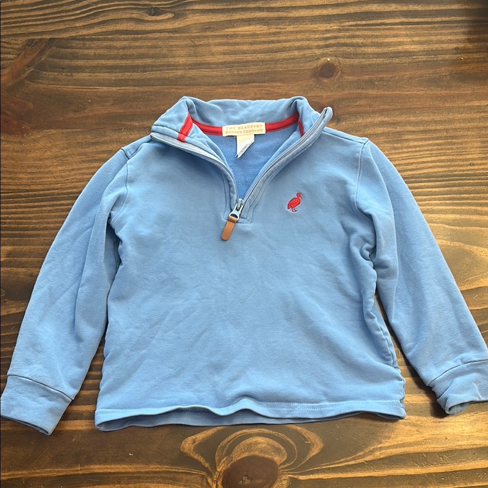 The Beaufort Bonnet Company Blue Quarter-Zip Sweatshirt
